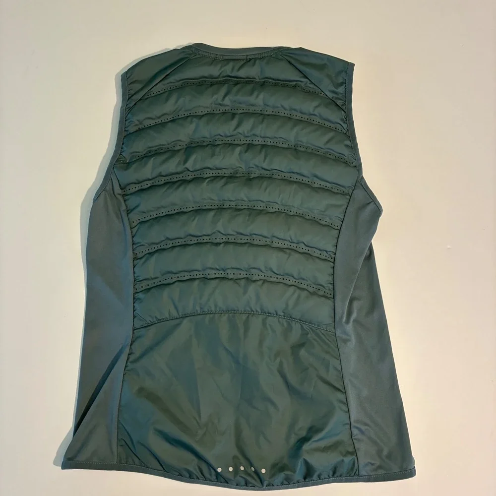 Nike AeroLoft Womens Medium Running Vest Teal Down Insulated Puffer Active